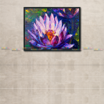 Tranh canvas phong thủy hoa sen mã HS01
