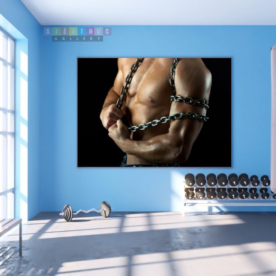 Tranh canvas nude man phòng gym MN01